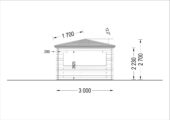Gartenpavillon FERL (44mm), 3x3m, 9m² – Bild 6