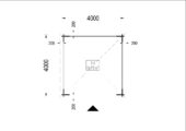 Gartenpavillon FERL(44mm), 4x4m, 16m² – Bild 5