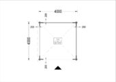 Gartenpavillon FERL(44mm), 4x4m, 16m² – Bild 5