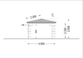 Gartenpavillon FERL(44mm), 4x4m, 16m² – Bild 6