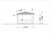 Gartenpavillon FERL(44mm), 4x4m, 16m² – Bild 4