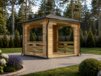 Gartenpavillon FERL (44mm), 3x3m, 9m²
