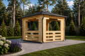 Gartenpavillon FERL (44mm), 3x3m, 9m² – Bild 3