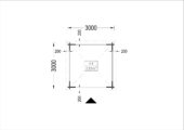 Gartenpavillon FERL (44mm), 3x3m, 9m² – Bild 7