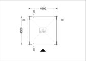 Gartenpavillon FERL(44mm), 4x4m, 16m² – Bild 6
