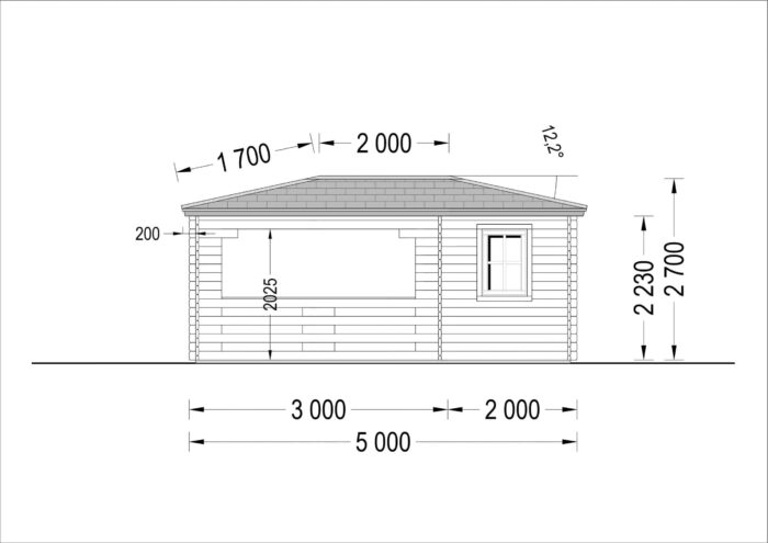 Gartenpavillon Florida (28mm), 3x5m, 15m²