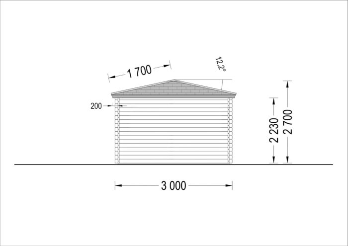 Gartenpavillon Florida (28mm), 3x5m, 15m²