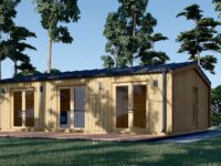 Blockbohlenhaus ARNOLD (44mm + Holzverschalung), 43m²