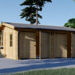 Doppelgarage aus Holz TWIN (44mm) 6x6m, 36m²