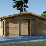 Einzelgarage aus Holz (44mm) 6x6m, 36m² Aktion