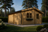 Doppelgarage aus Holz TWIN (44mm) 6x6m, 36m² – Bild 2