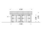 Doppelgarage aus Holz TWIN (44mm) 6x6m, 36m² – Bild 9
