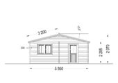Doppelgarage aus Holz TWIN (44mm) 6x6m, 36m² – Bild 6