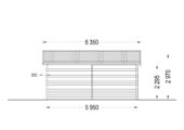 Doppelgarage aus Holz TWIN (44mm) 6x6m, 36m² – Bild 7