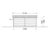 Doppelgarage aus Holz mit Pultdach (44 mm), 6x5 m, 30 m² – Bild 6