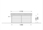 Doppelgarage aus Holz mit Pultdach (44 mm), 6x5 m, 30 m² – Bild 6