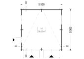 Doppelgarage aus Holz mit Pultdach (44 mm), 6x5 m, 30 m² – Bild 7