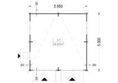 Doppelgarage aus Holz mit Pultdach (44 mm), 6x5 m, 30 m² – Bild 7