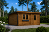 Holzgarage mit Flachdach (44 mm), 3.6x5.4 m, 20 m² – Bild 3