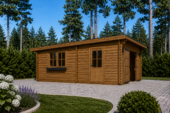 Holzgarage mit Flachdach (44 mm), 3.6x5.4 m, 20 m² – Bild 4