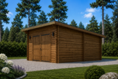 Holzgarage mit Flachdach (44 mm), 3.6x5.4 m, 20 m² – Bild 5