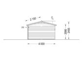 Einzelgarage aus Holz (44 mm), 4x6 m, 24 m² – Bild 9