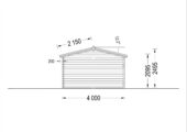 Einzelgarage aus Holz (44 mm), 4x6 m, 24 m² – Bild 9