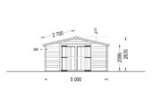 Einzelgarage aus Holz (44mm), 5x6m, 30m² – Bild 9