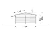 Einzelgarage aus Holz (44mm), 5x6m, 30m² – Bild 7