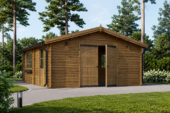 Einzelgarage aus Holz (44mm) 6x6m, 36m² – Bild 2