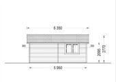 Einzelgarage aus Holz (44mm) 6x6m, 36m² – Bild 9