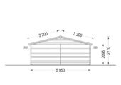 Einzelgarage aus Holz (44mm) 6x6m, 36m² – Bild 10