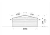 Einzelgarage aus Holz (44mm) 6x6m, 36m² – Bild 10