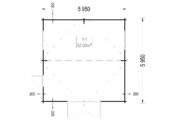 Einzelgarage aus Holz (44mm) 6x6m, 36m² – Bild 6