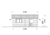 Einzelgarage aus Holz (44mm) 6x6m, 36m² – Bild 8