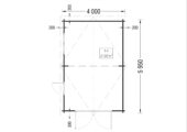 Einzelgarage aus Holz (44 mm), 4x6 m, 24 m² – Bild 6