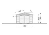 Einzelgarage aus Holz (44 mm), 4x6 m, 24 m² – Bild 7