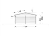 Einzelgarage aus Holz (44mm), 5x6m, 30m² – Bild 11