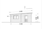 Doppelgarage aus Holz mit Pultdach (44 mm), 6x5 m, 30 m² – Bild 11
