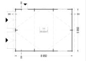 Doppelgarage aus Holz (44mm), 6x9 m, 54m² – Bild 7