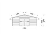 Einzelgarage aus Holz (44mm) 6x6m, 36m² – Bild 8