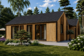 Holzhaus Salzburg (Isoliert, 66mm + Holzverschalung), 139m² – Bild 6