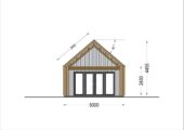 Blockbohlenhaus ANNA (44 mm + Holzverschalung ), 39 m² – Bild 11