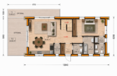 Holzhaus ALPINA(66 mm + Holzverschalung Isoliert ), 120 m² – Bild 4