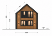 Holzhaus AUSTRIA ( 66mm + Holzverschalung, Isoliert), 81m² – Bild 5