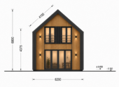 Holzhaus AUSTRIA ( 66mm + Holzverschalung, Isoliert), 81m² – Bild 6
