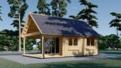 Blockbohlenhaus ANNA (44 mm + Holzverschalung ), 39 m² – Bild 6