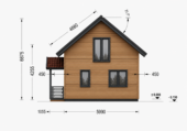 Blockbohlenhaus ERNI (66mm + Holzverschalung, Isoliert) 70 m² – Bild 7