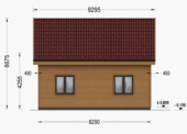Blockbohlenhaus ERNI (66mm + Holzverschalung, Isoliert) 70 m² – Bild 6