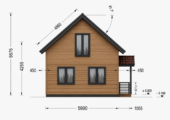Blockbohlenhaus ERNI (66mm + Holzverschalung, Isoliert) 70 m² – Bild 8